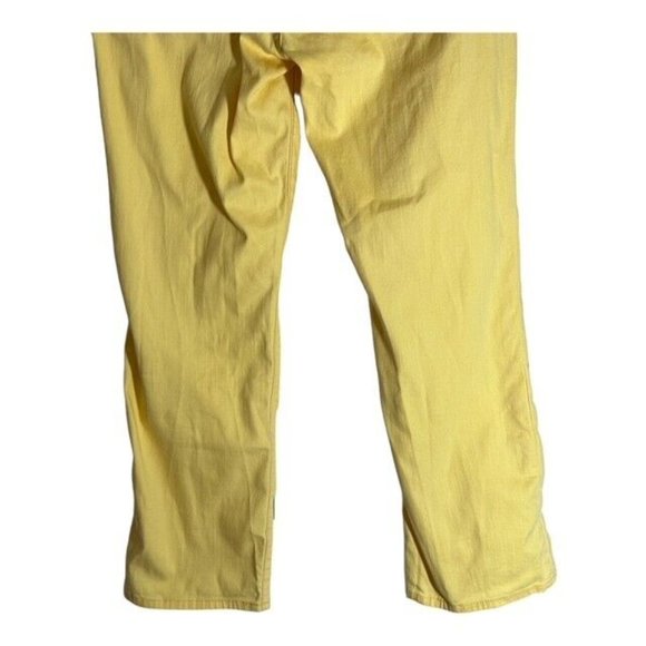 Gap Cropped Jeans Women's Size 6 Yellow Mid Rise Stretch - Picture 6 of 8